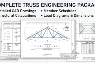 provide truss engineering design calculations and drawings