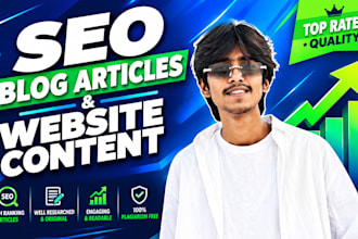 write SEO optimized blog articles and website content