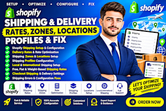 set up and optimize shopify shipping, delivery rates, zones, locations, profiles