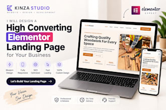 design a high converting elementor landing page for your business