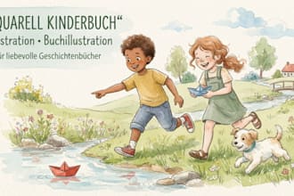 aquarell kinderbuch illustration und buchillustration für geschichtenbuch