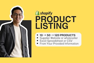 design shopify product images and ecommerce product listings