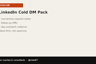 write linkedin cold dms for coaches and consultants