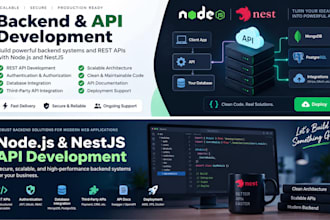 build node js nest js rest apis for your web application