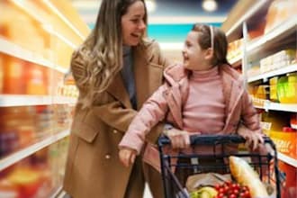 design a modern supermarket promotional poster