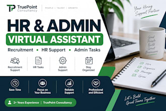 be your admin and HR virtual assistant for recruitment and support