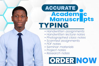 type handwritten academic documents into word