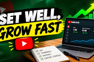 create and setup youtube channel with seo optimization growth