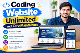 build a custom coded website with unlimited changes and zero maintenance