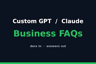 create a custom gpt or claude project for your business task
