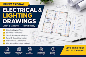 create electrical lighting plans and professional electrical drawings