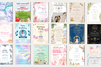 design greeting card, invitation card, and party invitation