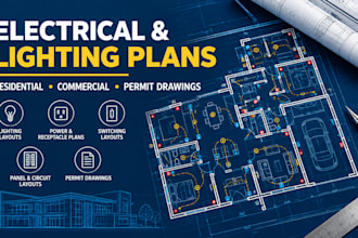 create professional electrical plans, lighting layouts and permit drawings