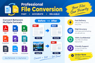 convert files to PDF, word, jpg, png and other formats
