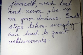 write neat and beautiful handwritten notes, letters and quotes