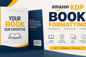 do KDP book formatting, kindle formatting or book layout formatting