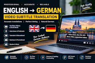 translate and subtitle your videos from english to german