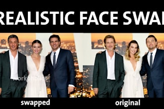 do image editing , face swap and retouching