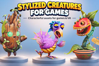 create custom stylized 3d creatures for games and VR
