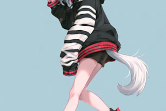 draw anime character an illustration and anime character