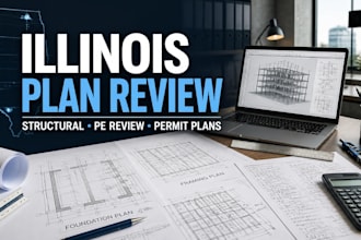 review illinois structural plans and provide professional pe review
