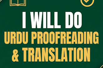do professional urdu proofreading and translation