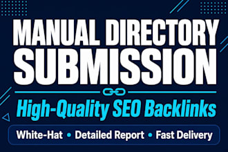do manual directory submission and high quality backlinks for SEO