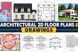 design 2d house floor plan and architectural plans in autocad