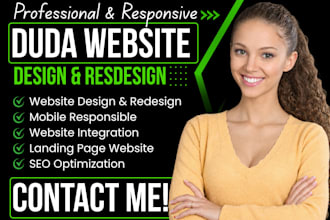 build and design a website using  duda website builder