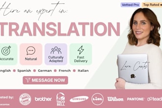 expertly translate in french, german, spanish, english