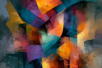 paint digital abstract art works