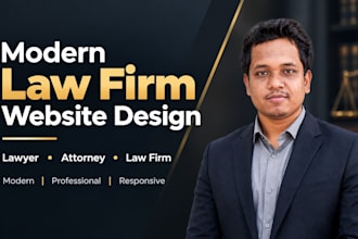 design a modern law firm, lawyer and attorney website