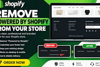 remove powered by shopify from your shopify footer