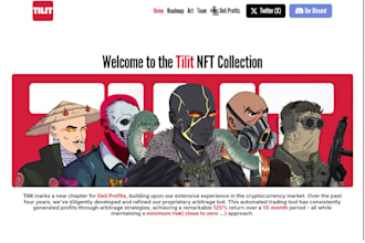 create interactive nft website or nft landing page