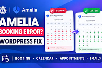 fix wordpress amelia booking plugin appointment calendar error wordpress website
