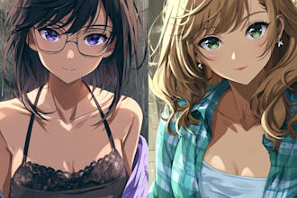 create your custom character, waifu, or fan art in sfw or nsfw anime art