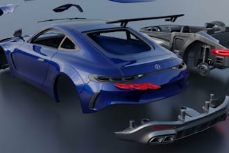 create 3d car model,3d printing,3d car automotive, wide body kit
