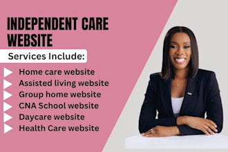 design independent assisted living senior care and elderly care website