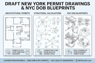 draft new york permit drawings and NYC dob blueprints