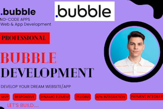 develop complex bubble io website bubble saas mvp bubble io app developer adalo