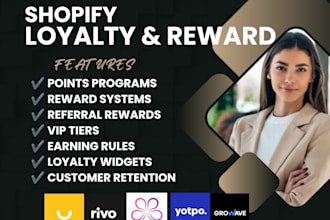 setup shopify loyalty rewards smile bon rivo yotpo growave joy loloyal gameball