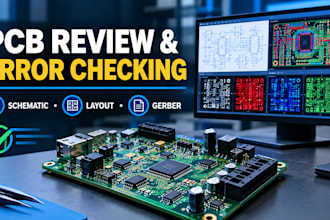 review your pcb design, schematic and layout review and errors