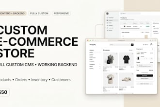 build a modern custom ecommerce website and online store