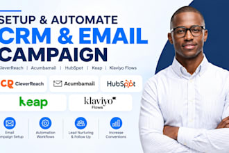 setup cleverreach acumbamail hubspot crm email campaign keap klaviyo flows