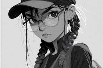 draw lewd, ecchi, nsfw anime style character