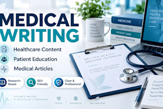 write medical articles, healthcare content and patient education