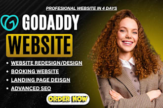 design a high converting godaddy landing page for your business