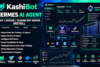 setup kashi bot hermes ai agent mcp docker trading bot server install