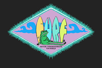 create original surf and beach illustrations