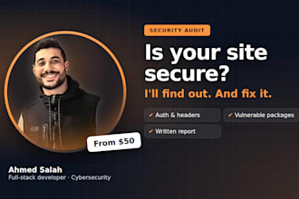 do a security audit and hardening of your website or web app